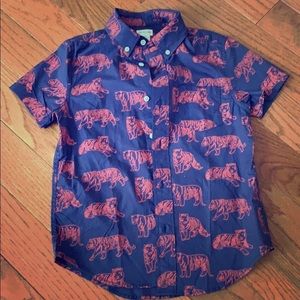 Boys print short sleeves button down shirt